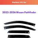 KPY Rain Guards Window Visors for 2022-2026 Nissan Pathfinder