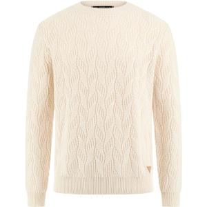 GUESS Men's Evander Cable Sweater (Beige, XXL)