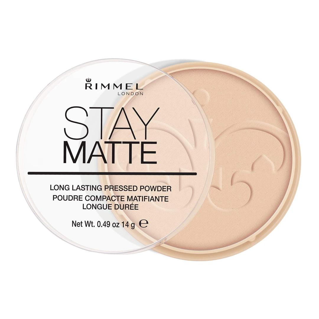 Rimmel London Stay Matte Pressed Powder, Peach Glow, 0.49 Ounce