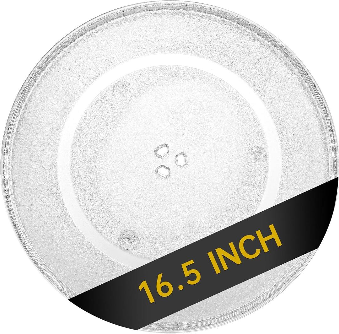 16.5" Microwave Glass Turntable Plate, 16.5" / 42cm Microwave Tray Replacement Glass Plate, Glass Tray Replacement for LG, GE, Magic Chef, Hotpoint, Panasonic, Kenmore