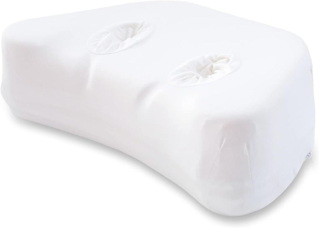Side Sleeping Pillow | Height Adjustable | Ear Pain Relief | CPAP Pillow | Wrinkle Prevention | TMJ | Advanced Memory Foam with Soft Cover (Soft)