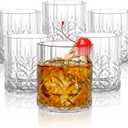 6 Pack Plastic Water Tumblers, 14 OZ Unbreakable Acrylic Whiskey Drinking Glasses, BPA-Free Clear Wine Cup, Shatterproof Drinkware Barware for Juice, Cocktail