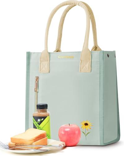 GLORIEROO Lunch Box Bag Women Girls - Insulated Leakproof Waterproof Lightweight Reusable Cooler for Work Picnic - Back to School Teacher Mothers Day Christmas Birthday Gifts