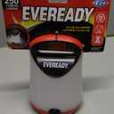 Eveready LED Camping Lantern X-250, Bright Tent Lights, Rugged Water Resistant LED Lanterns, 100 Hour Run-time, Red and Black