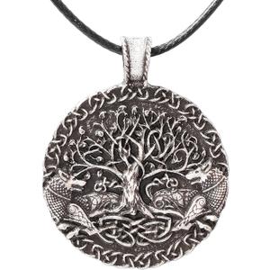HAQUIL Viking Celtic Wiccan Tree of Life Pendant Necklace, Tree of Life Jewelry Gifts for Men and Women (S04A)