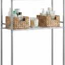 Honey-Can-Do Over-the-Toilet Bathroom Storage Shelf, Steel, Chrome, 3-Tier
Chrome 3-tier shelf stands over the toilet. Adjustable shelves hold towels & toiletries. No drilling, 9.5 x 23 x 60 in.