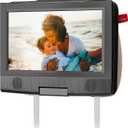 Qenker DVD Player Headrest Mount Holder Portable DVD Player Mount Car Back seat Headrest Holder for Swivel & Flip Portable DVD Player 7 inch to 12 inch - Black