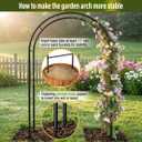 Galvanized Metal Garden Arbor,7.6ft H x 4.6ft W,Rust-Resistant Heavy-Duty Garden Arch Trellis for Climbing Plants Vines Roses, Ideal for Weddings, Bridal Events, Halloween, Christmas & Outdoor Decor