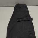 EMMIOL 203 Cargo Baggy Jeans for Men, Pants Wide Leg, Relaxed Loose Fit Denim Y2K Straight Leg Streetwear Vintage (Small, Black)