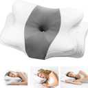 Neck Pillow - Memory Foam Pillow for Side, Back & Stomach Sleepers with Ergonomic Support, Cervical Neck Pillow for Neck Pain Relief, Dreamers Relief Pillow for Office, Travel & Home