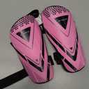 Shin Guards Soccer Kids Youth, CE Certified Airsfish Shin Guard Protection Gear for 2-18 Years Old Boys Girls Teenagers High Impact Resistant Breathable Comfortable 1 Pair 4 Sizes (X-Small, Pink)