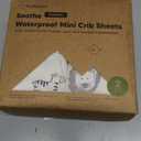2 Pack and Play Sheets, Waterproof Mini Crib Sheets Fitted - 38x26 Organic Cotton Pack N Play Sheets for Graco Pack and Play Mattress, Playard Baby Crib Sheets,Neutral for Boy,Girl,Toddler(KeaSafari)
