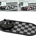 Mobile Phone Bracket Anti-Slip Mat, Multifunction Car Dashboard Mat with Temporary Parking Number, Universal Anti-Slip Car Dashboard Mat for Phones Sunglasses and Keys Gadget (Gray-Black)