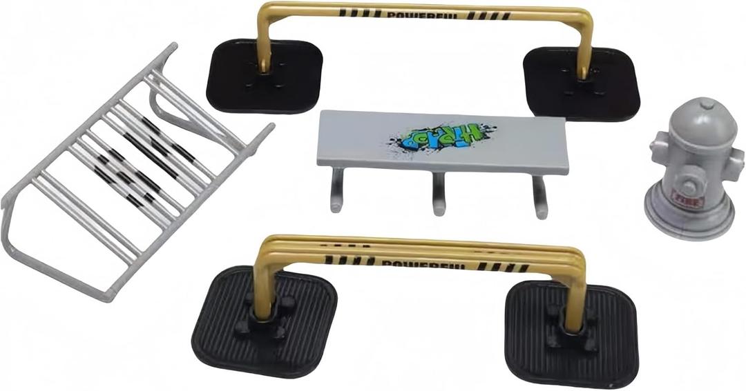 Fingerboard Training Ground Fingerboard Obstacle Combination Props 10pcs Suitable for Indoor Desktop Home Decoration
