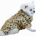 Dog Pet Leopard Faux Fur Button Design Luxury Warm Sweater Coat for Chihuahua Yorkie Teddy (XS)