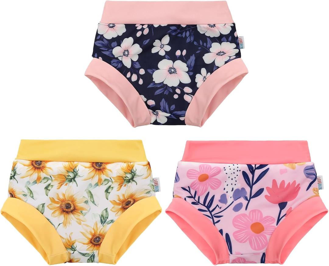 ALVABABY Swim Diapers 3pcs Baby & Toddler Reusable Waterproof Swimming Diaper for Boy's and Girl's for Swim Classes, 2-3T ALVABABY Swim Diapers 3pcs Baby & Toddler Reusable Waterproof Swimming Diaper for Boy's and Girl's for Swim Classes, 2-3T