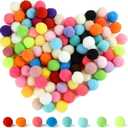 TUPARKA 100 Pcs Craft Pom Poms 1 Inch Felt Balls for Kids DIY Art Creative Crafts Projects and Decoration(Multicolor)