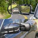Universal Clip-on Towing Mirrors Extension Towing Mirror 360 Degree Rotation Adjustable Dual View Tow Mirror for Vehicle Car Truck Trailer, 2 Pieces
