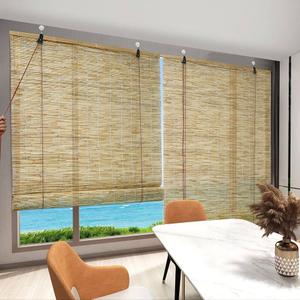 Bamboo Blinds for Interior Windows, Custom Bamboo Shades for Indoor Windows, Roller Shades for Indoor Window and Outdoor Patio, Easy to Install for Decks, Porches, Backyards