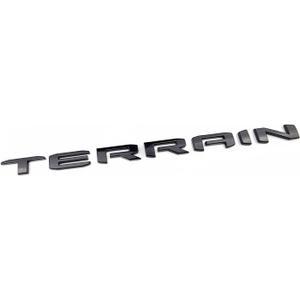 Set OEM Black 1 Terrain and AWD Nameplate Emblem kit Badge 3D Letter Compatible with Terrain 2022-2025 (Gloss Black)