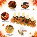 Hushee 29.5" Fall Centerpieces for Table Decorations with Maple Leaves