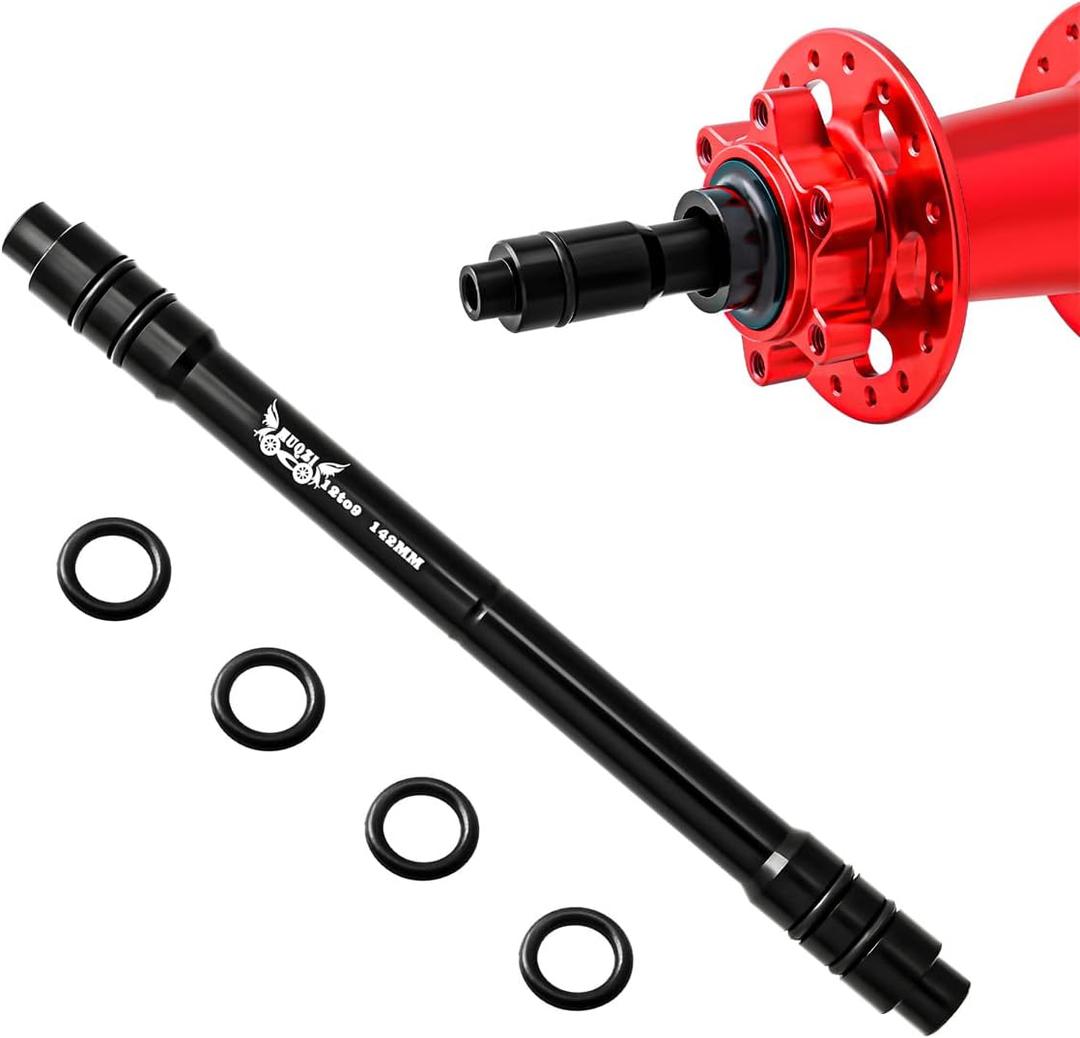 MUQZI Bicycle QR Adapter 12/15 to 9mm Front Wheel Hub Adapter 100/135/142/148mm Thru Axle Hub Quick Release for Mountain Road Bike (Black)