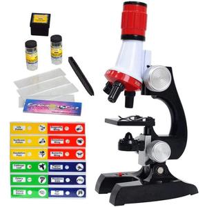 Science Kits for Kids Beginner Microscope with LED 100X 400X and 1200X-Include Sample Prepared Slides (1)