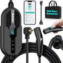 AIMILER Level 2 Tesla Charger(WiFi APP), 32A, 25ft Cable ETL Certified, 220V-240V NEMA 14-50P Plug EVSE w/Nacs Connector, Portable/Home Electric Car(EV) Charger for Tesla Model X/Y/3/S or Nacs EVs