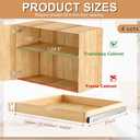 Sintuff 4 Pack Wooden Pull out Tray Cabinet Organizer Gentle Close Roll out Shelves for Kitchen Cabinets Fully Assembled Slide Pantry Shelves (24'' X 21'')