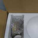 JIMUBEAM Industrial Vintage Wall Sconce Lighting, Milky White Glass Globe Shade with Long Arm Antique Brass Wall Light, Indoor Up and Down Wall Mounted Lamp for Bedroom Kitchen Bathroom