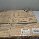 keny 29.7"-46" Baby Gate for Stairs, Auto Close Dog Gates for Doorways, Pressured Mounted No Drilling Pet Gate Extra Wide, One-Hand Opening Dual Lock Stair Gate, Indoor Kids Necessities, Black