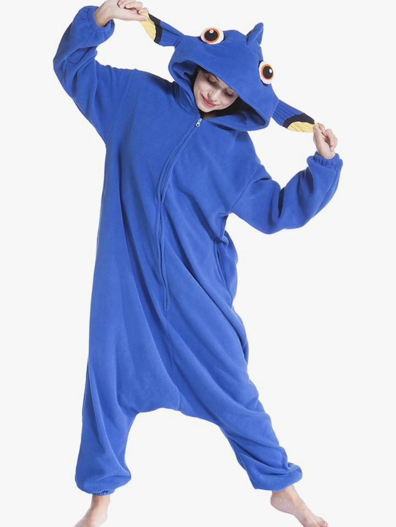 SimZoo Adult Animal Onesie Pajamas, Men and Women's Animal Cosplay Costume Sleepwear, One-Piece Unisex Homewear XL