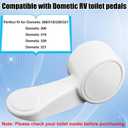 Penitue RV Toilet Foot Pedal Replacement for Dometic, Plastic Durable RV Toilet Flush Pedal Replacement Compatible with Dometic 300 310 311 320 321