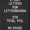 Letter Board Plastic Letters Set 2 Inch, Letter Board Letters Only NO BOARD INCLUDED, White Large Felt Board Letters, Plastic Letters Letter Board, Felt Letter Board Letters Symbols