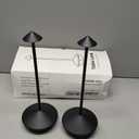 Modern Cordless Table Lamp Set of 2, Portable LED Desk Lamps, 5000mAh Rechargeable Battery Operated Lighting for Bedroom Dining Room Restaurant Coffee Shop Camping Night Light (Black)