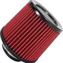 Cold Air Intake Filter High Performance Washable Filter Clamp-On Replacement Air Filter Flange Diameter 3inch/76mm Red