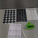 Churboro 48 Spice Jars with 547 Labels and Shaker Lids - Glass - 4 Oz Square Containers with Acacia Wood Lids, Chalk Pen, Funnel Seasoning Jars for Spice Rack, Cabinet, or Drawer