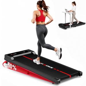 Walking Pad Treadmill for Home, Built-in Speaker, 6.2MPH Under Desk Walking Pad with 10% Incline, 2.75HP Portable Walking Pad with APP, 330LBS Capacity, Remote Control, 12 HIIT Programs
