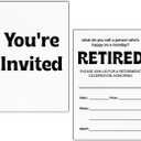 2 x LyoGao Funny Retirement Party Invitations With Envelopes (20 Pack) - Retired Party Fill in Invites Cards