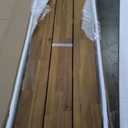 Great Deal Furniture Beau Outdoor Eight Seater Wooden Dining Table, Teak and Rustic Metal Finish