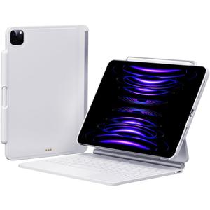 Case for Magic Keyboard iPad Pro 11 2022/2021/2020/2018 (Keyboard not Included) and iPad Air4/Air5 10.9(2022/2020) with Pencil Holder, Premium Magic Keyboard Compatible Case for iPad Air 10.9 -White