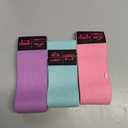 Fabric Resistance Bands for Working Out - Exercise Bands for Women and Men, Booty Bands for Legs and Glute, Yoga, Pilates, Rehab, Fitness and Home Workout (Pink)