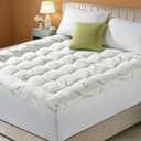 3 Inch Mattress Topper King Size - 1500GSM 3D+7D Down Alternative Fill, Viscose Made from Bambu Cover, Cooling Extra Firm Pillow Top Mattress Pad for Back Pain with 6"-18" Deep Pocket (78"x80")
