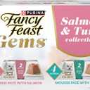 Fancy Feast Gems Pate Cat Food Mousse Salmon or Tuna and a Halo of Savory Gravy Wet Cat Food Variety Pack - (1) 8 ct. Boxes - 8 ct. Box (EXP 07/31/27)