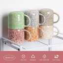 MONITO 12 OZ Coffee Mugs Set of 6, Modern Coffee Mugs Set with handle for Tea/Latte/Cappuccino/Milk/Cocoa.