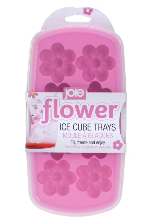 JOIE Flower Ice Cube Tray W Lid Pink Dishwasher Safe JOIE Flower Ice Cube Tray W Lid Pink Dishwasher Safe