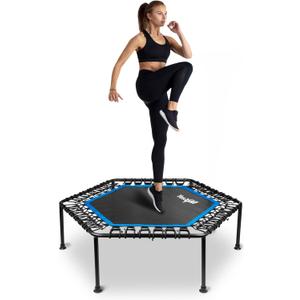 Yes4All Rebounder Trampoline for Adults, 48-Inch, 350 LBS Stable & Silent Exercise Trampoline for Rebounding, Jumping Cardio (Without handle)