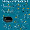 Pegboard Kit with Accessories,Includes 2 Pack 16" X 36" Steel Pegboard and 180 PCS Varied Accessories,can be Used for Tool Storage and Garage Organization. (Black Box)