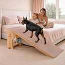 iPetba Large Dog Ramp for Bed with Platform, Joint & Spine Support