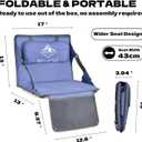 Stadium Seat with Back Support: Lightweight Foldable Bleacher Cushion for Outdoor,Sport Events,Picnic,Camping,Hiking (Army Blue)